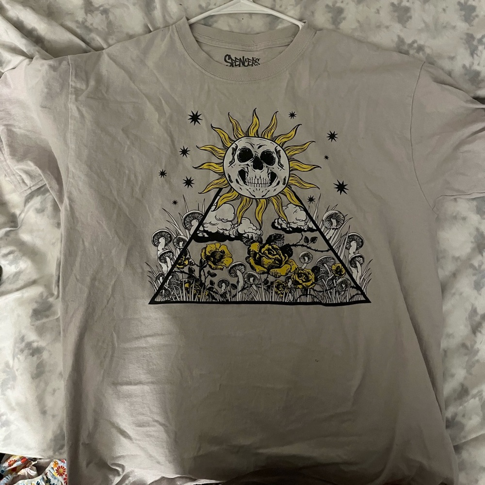 large sunflower shirt from spencer’s